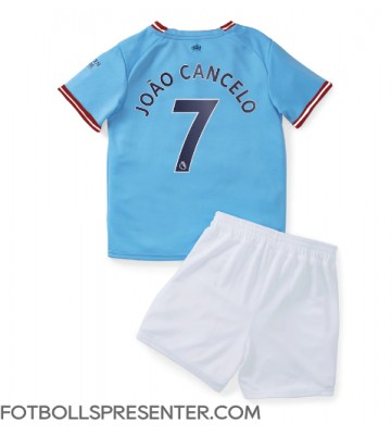 Manchester City Joao Cancelo #7 Hemmatröja Barn 2022-23 Kortärmad (+ korta byxor)